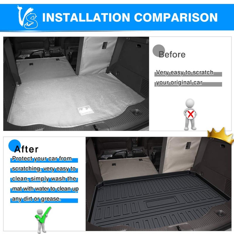 Powerty Trunk Mat for Buick Encore 2013-2022/Chevrolet Trax 2014-2023 Accessories Cargo Mats TPO All Weather Cargo Liner Heavy-Duty Trunk Liners - Image 4
